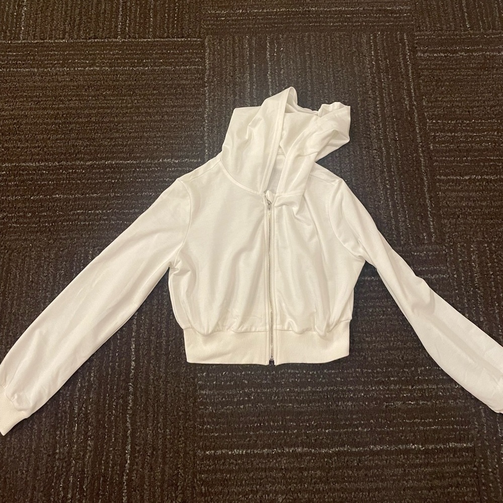 Brand New SHEIN White Zip Up For Teens